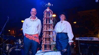14 'FLOORS' FOR 140 YEARS OF TOURISM -  Guinness World Records Attempt for the Tallest Nut Brittle Structure (Lošinj Krokant)