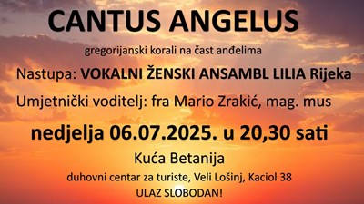 CANTUS ANGELUS- koncert klasične duhovne glazbe