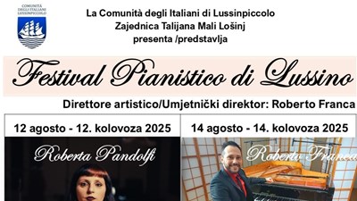 Festival Pianistico di Lussino 2025 - koncerti Zajednice Talijana Mali Lošinj