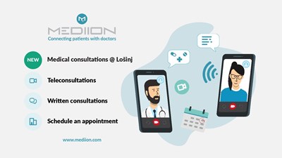 For the first time on Lošinj – communication with medical practitioners via the Mediion platform