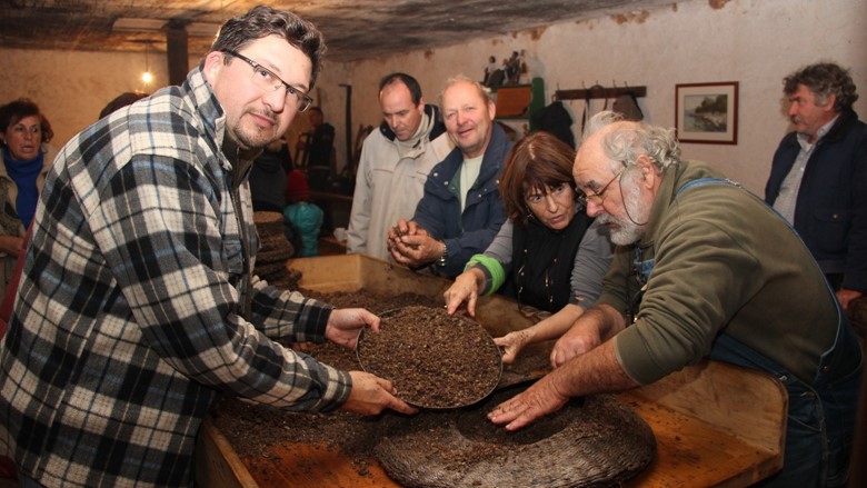 L' antico torchio per le olive