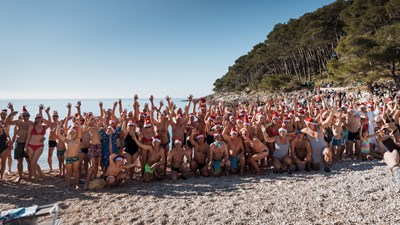New Year's swim on the Island of Vitality