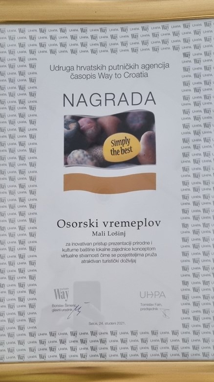 „Osorskom vremeplovu“ nagrada Simply the best