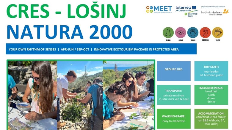 Promocija inovativnog ekoturističkog paket aranžmana u zaštićenom morskom području Cres – Lošinj (NATURA 2000) u sklopu INTERREG DestiMED PLUS projekta